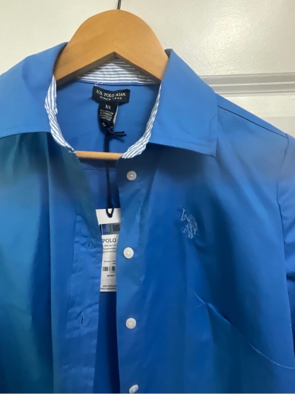 U.S. Polo Assn.  ladies Button-Down Dress Shirt 👔 blue